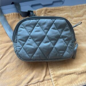 Vera Bradley Quilted Gray Belt Bag